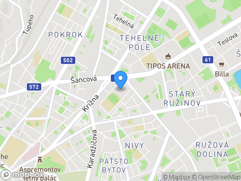 Lokace pracovní pozice na mapě