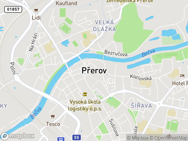 Lokace pracovní pozice na mapě